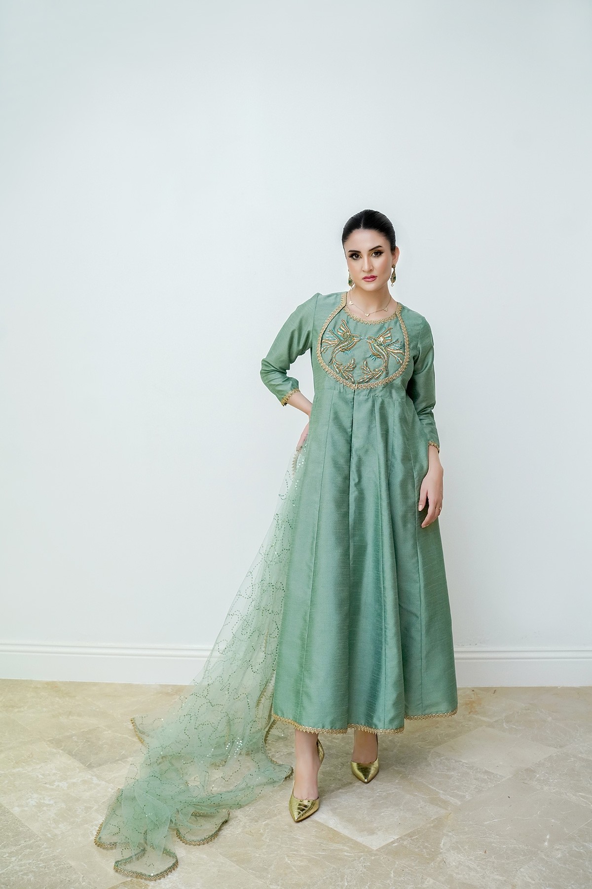 Mint green dress shop
