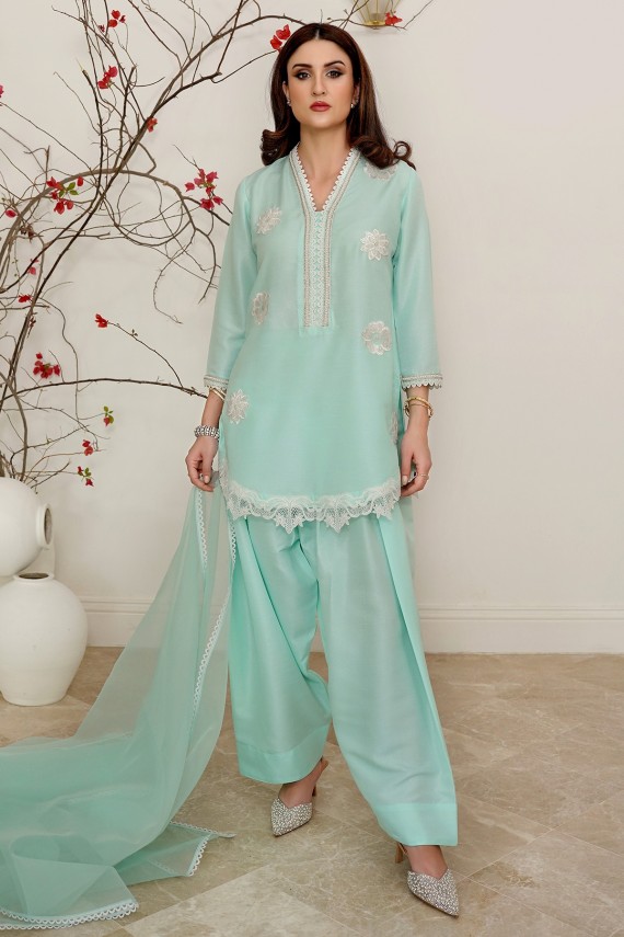 Light Aqua 2pc Suit with Shalwar.