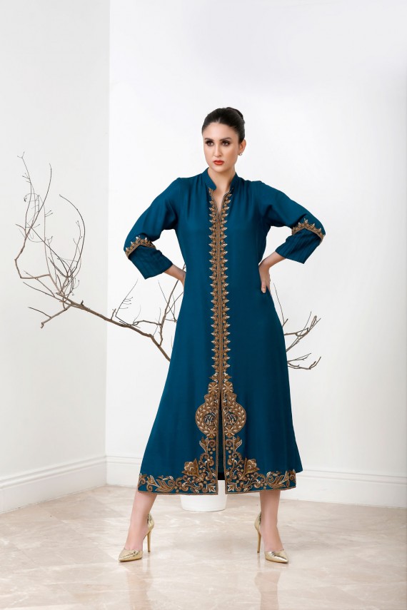 Green Raw Silk 2pc Formal Suit
