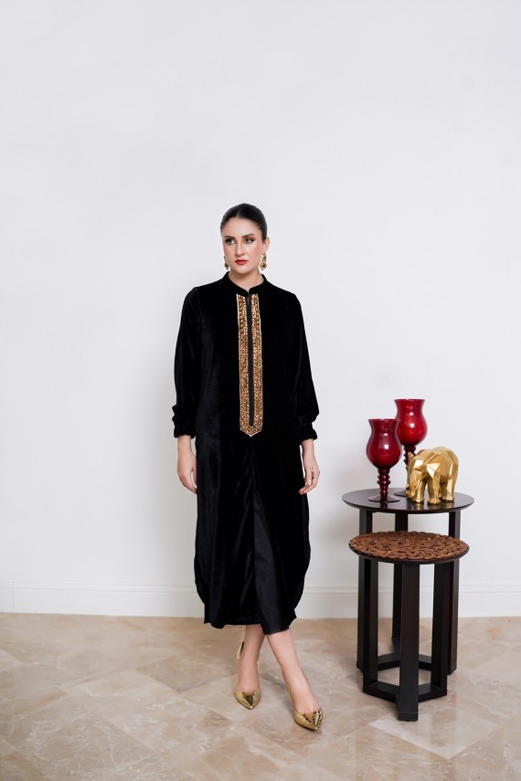 Black Velvet 2pc Formal Suit.