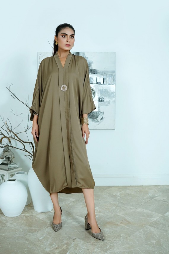 Pewter georgette 2pc suit