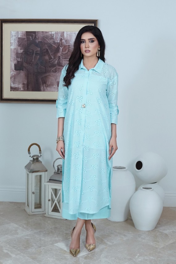Blue chicken 2pc suit.
