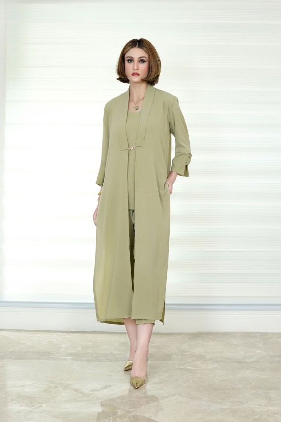 Light green georgette 3pc suit. 