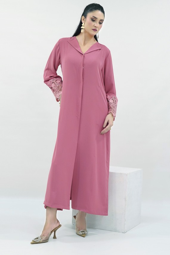 Pink crepe 2pc suit. 