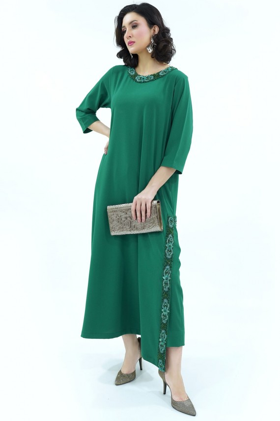Green georgette 2pc suit. 