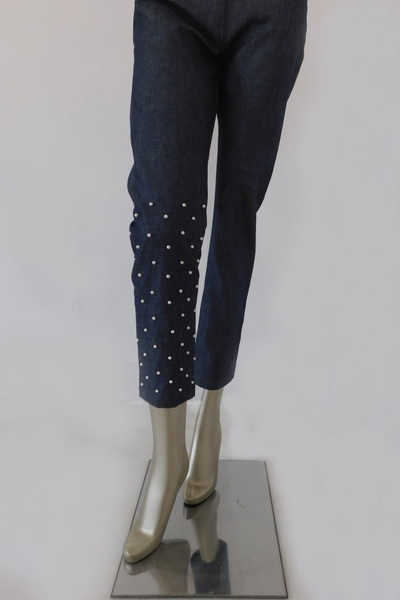 Denim 1pc Straight Pants.